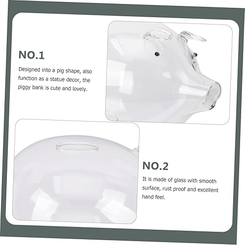 Miniatura 5 de HONMEET Alcancías para niños, banco de dinero transparente, organizador de aparatos para cabello, montaje en pared, decoración para el cabello,