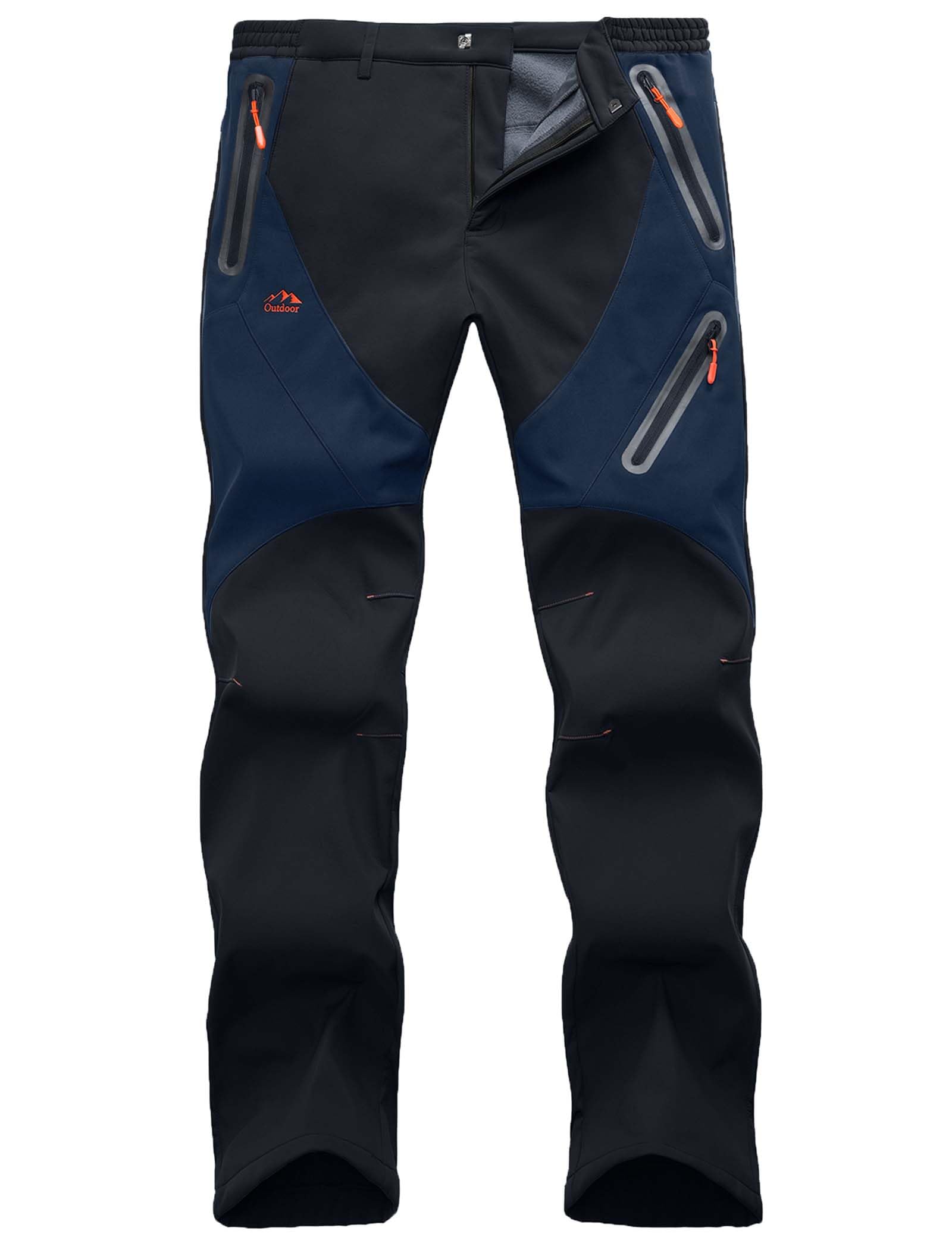 HFDWYJ Uomo Impermeabile Hiking Pants Outdoor Snow Ski Pesca Fleece Foderato Isolato Soft Shell Pantaloni Invernali