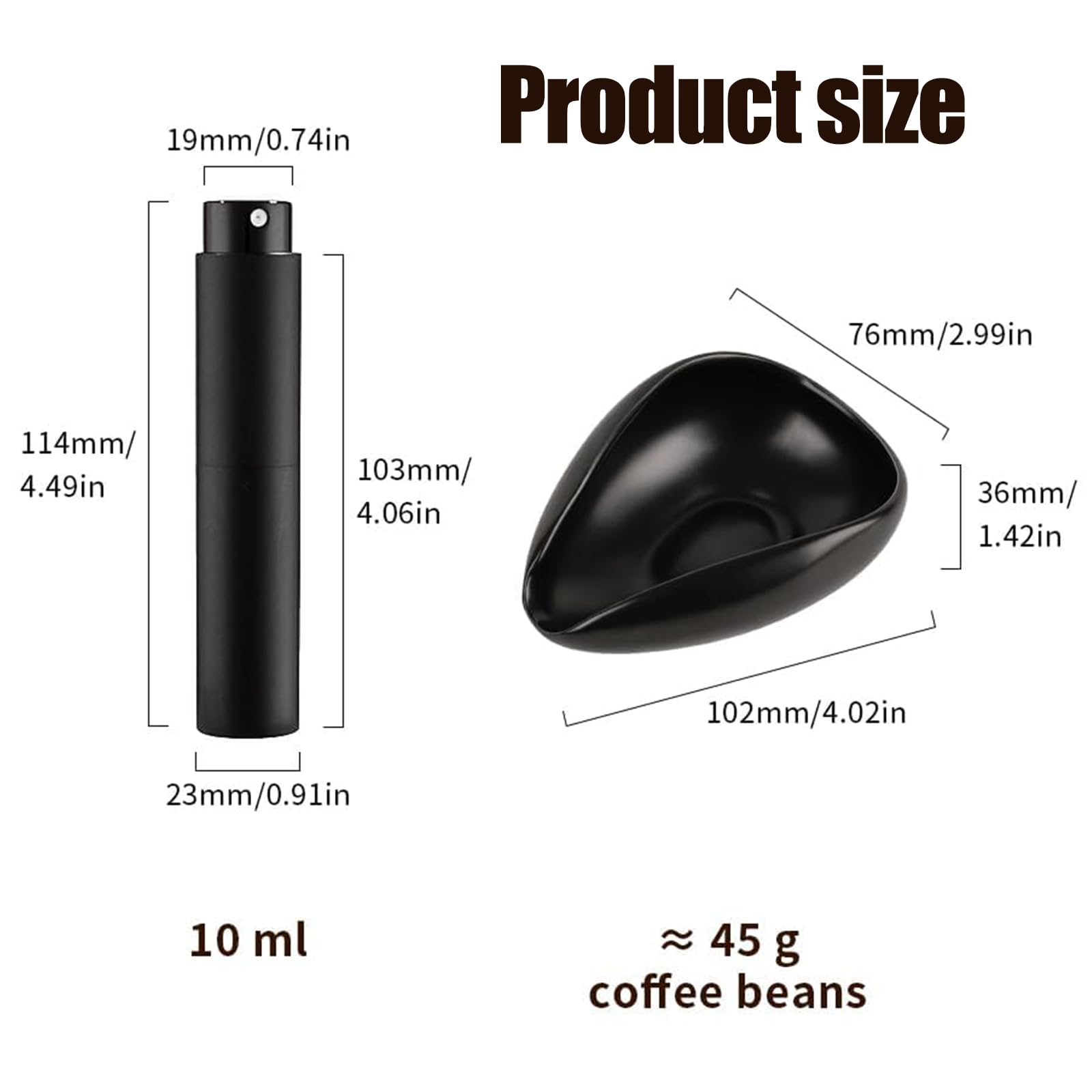Set Tazza Dosatrice Per Chicchi Di Caffè In Ceramica Con Bottiglia Spray RDT - Per Misurare E Ridurre L'Elettricità Statica