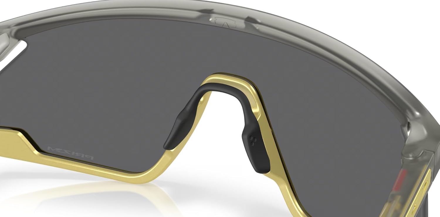 Oakley BXTR Metal Sunglasses Matte Grey Ink/Vintage Gold with Prizm Black Iridium Lens