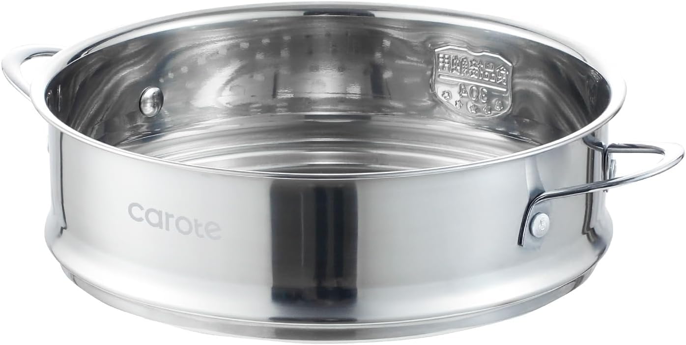 Amazon | CAROTE カローテ せいろ蒸し器 24cm ステンレス 重ねて