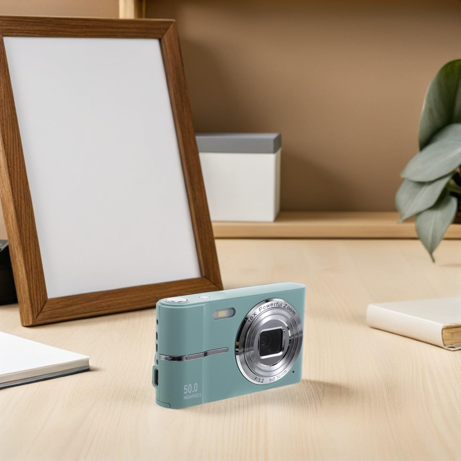 Macchina Fotografica Digitale Compatta e Portatile in Abs Verde, Facile da Usare e Leggera, per Fotografia a Feste per Tutte le Età