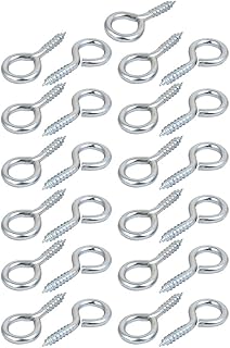Aexit 15.5mm Inner Home Hardware Dia 58mm Length Zinc Plated Self-Tapping Eye Screw Hook 25pcs Model:70as56qo301