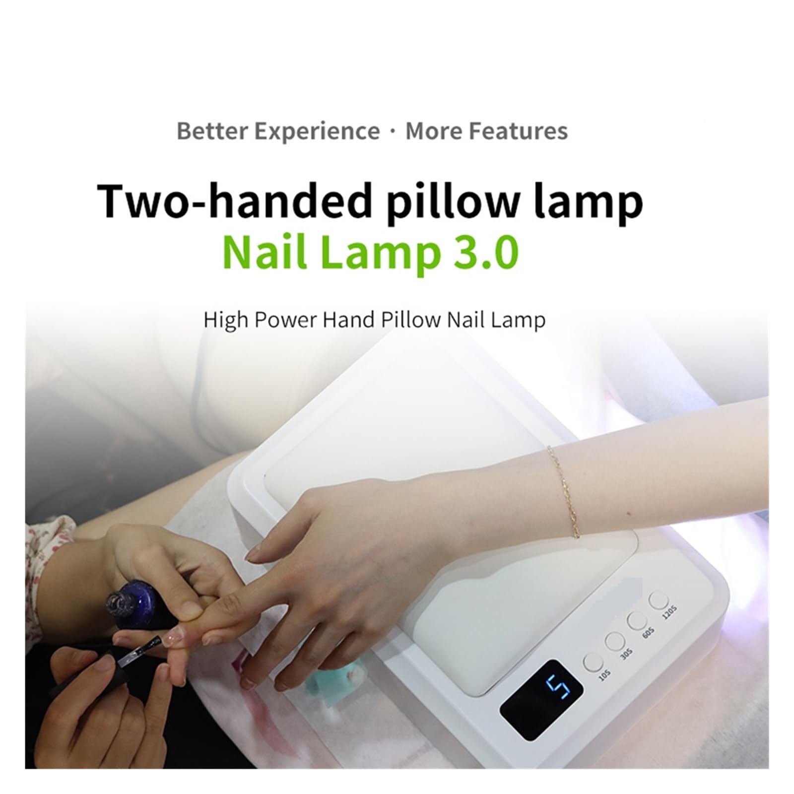 Lampa UV do paznokci, Lampa LED UV Do Paznokci Lampa Do Paznokci Z Poduszką Ręczną 72 W Lampa Do Suszenia Paznokci Do Utwardzania Wszystkich Żelowych Lakierów Do Paznokci 60 Szt. Koraliki Paznokci Lam