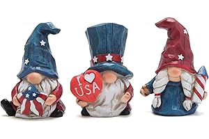 Hodao Summer Gnome 4th of July Patriotic Decorations 3PCS