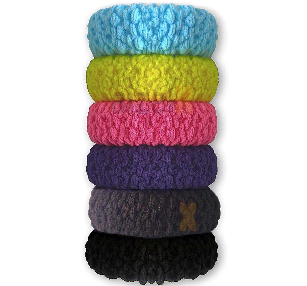 AizelX Sober Elastic Rubber Bands, Cotton Ponytail Holders, Thick Rubber Bands for Girls and Women (Pack of 6) - Multicolour (B08P7QSBD8) Amazon Price History, Amazon Price Tracker