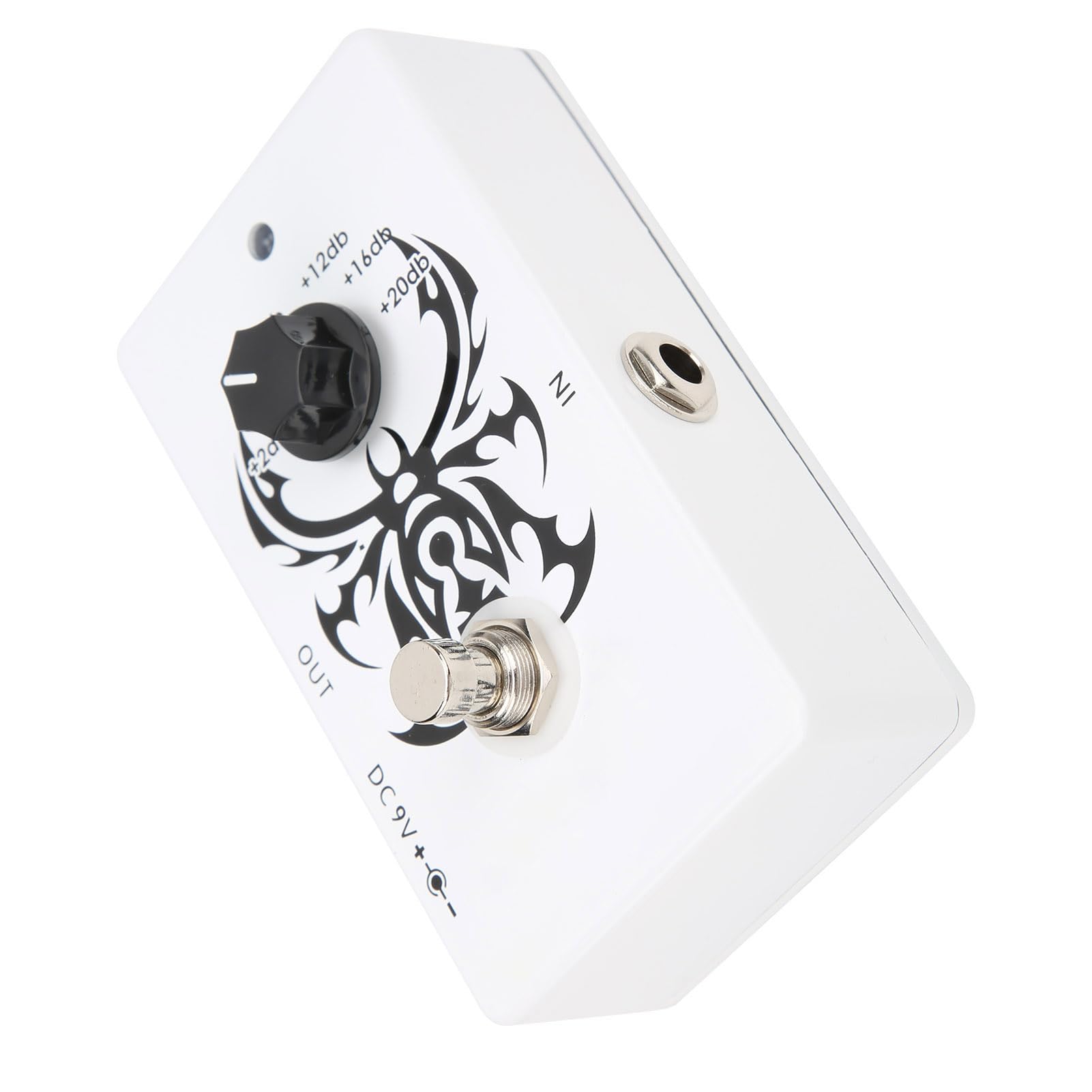 Generic Pedał Efektów Gitarowych Boost True Bypass Przenośny Wzmacniacz Brzmienia dla Gitarzystów White Metal Shell