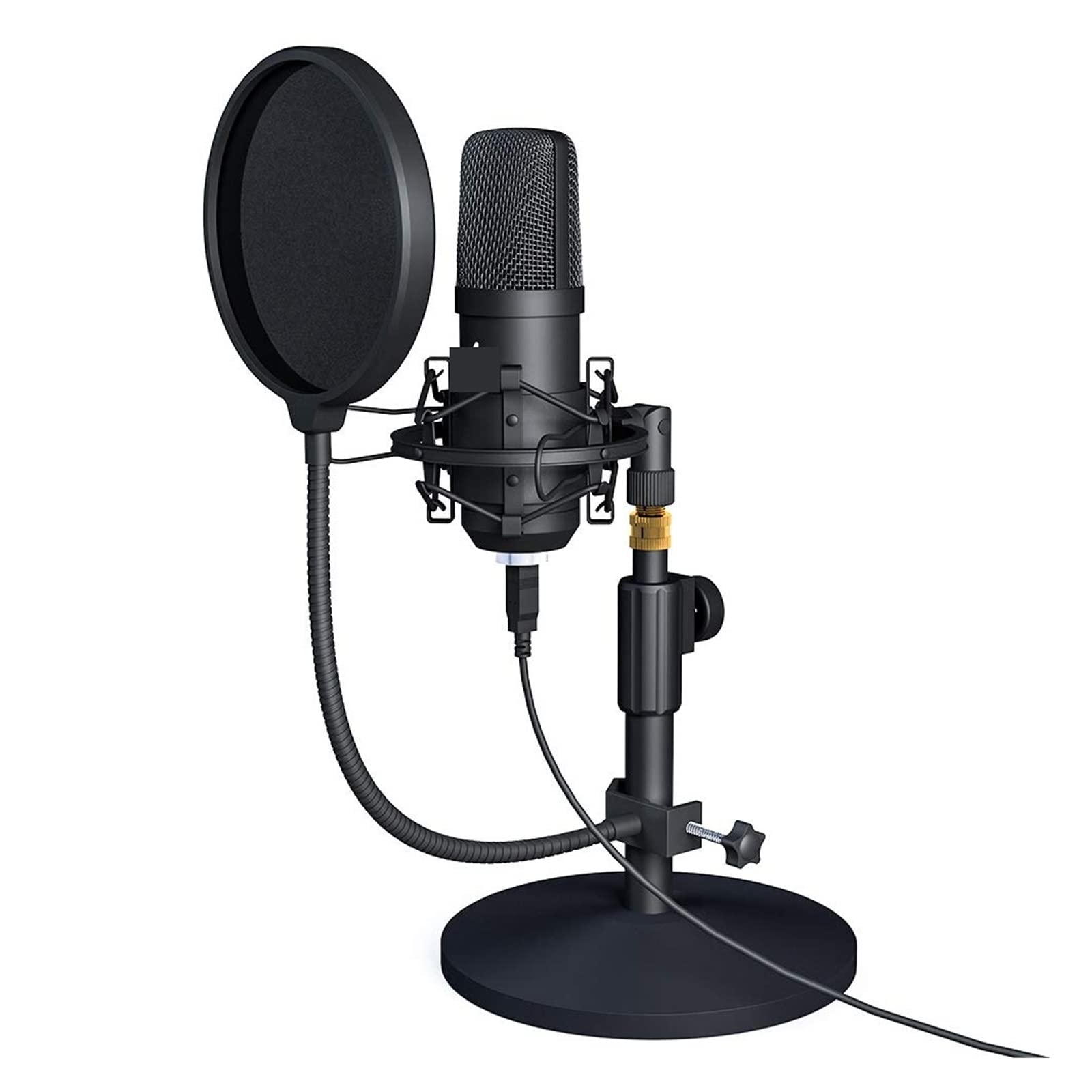 Microphone USB anti bruit ambiant avec bras réglable pour enregistrer sa voix