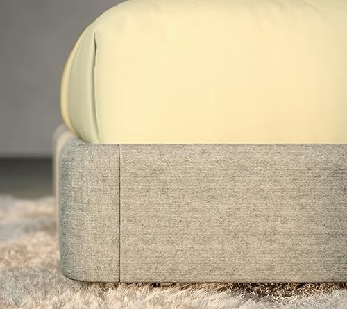 Miniatura 4 de Olympic - Juego de sábanas de algodón 100% egipcio de 400 hilos, juego de sábanas de 4 piezas para colchones de hasta 15 pulgadas de profundidad,