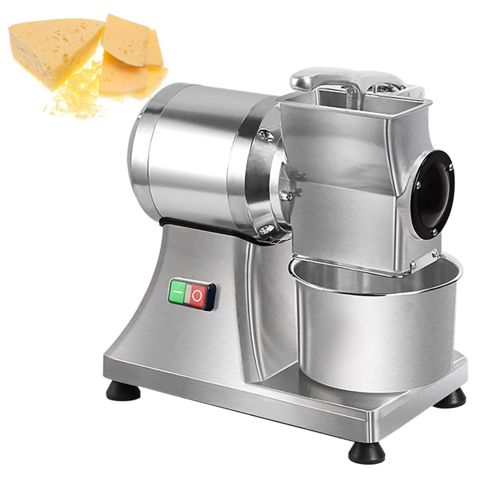Grattugia elettrica per Formaggio a Blocchi, tritaformaggio Elettrico in Acciaio Inox, tritaformaggio Professionale per Formaggio e Burro in grani