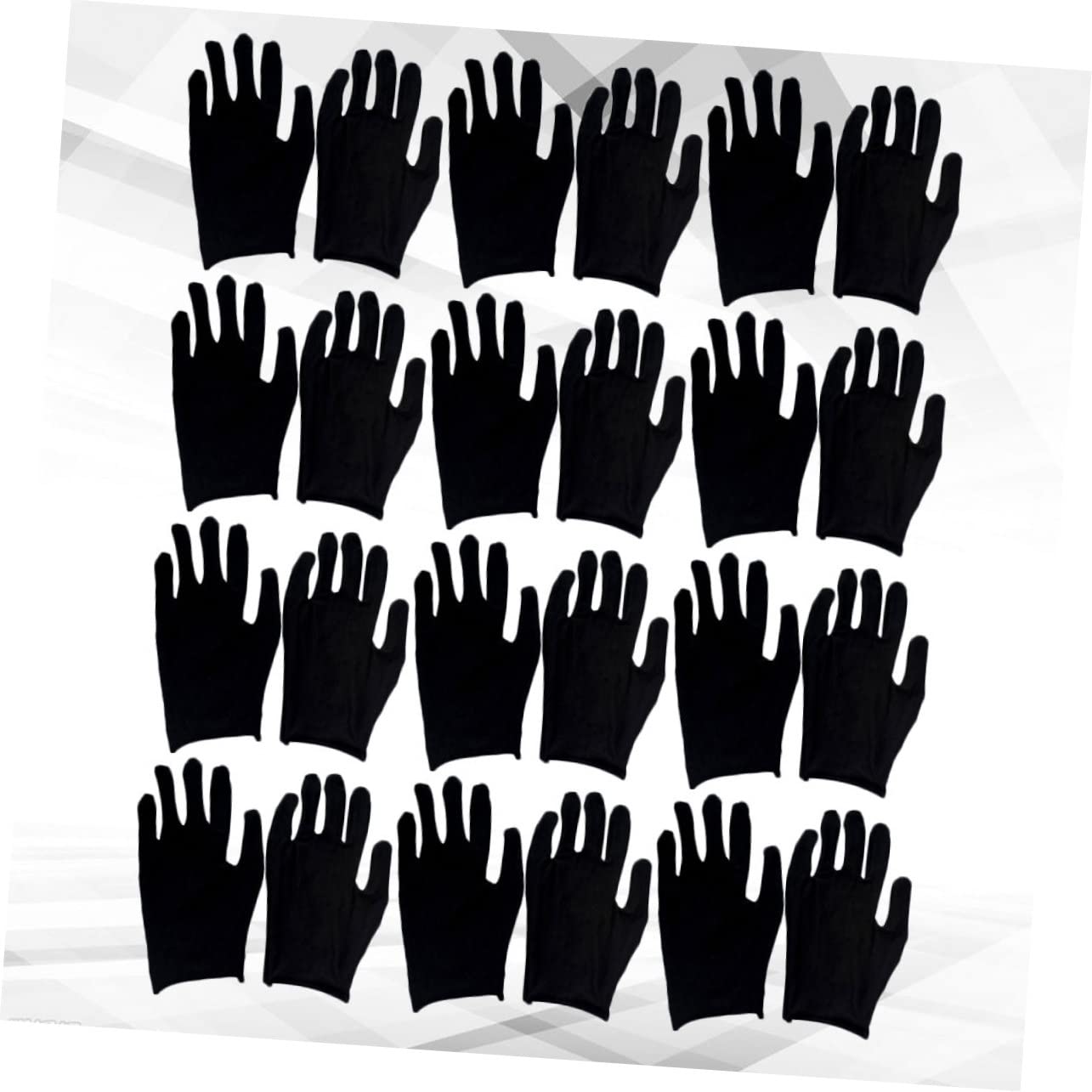 Zerodeko Guantes de Trabajo de Algodón Negro 12 Pares para Jardinería