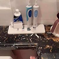 Vista 8 de Juego de 2 exprimidores de rodillos para pasta de dientes, soporte para pasta de dientes, organizador de baño (blanco) (paquete de 2)