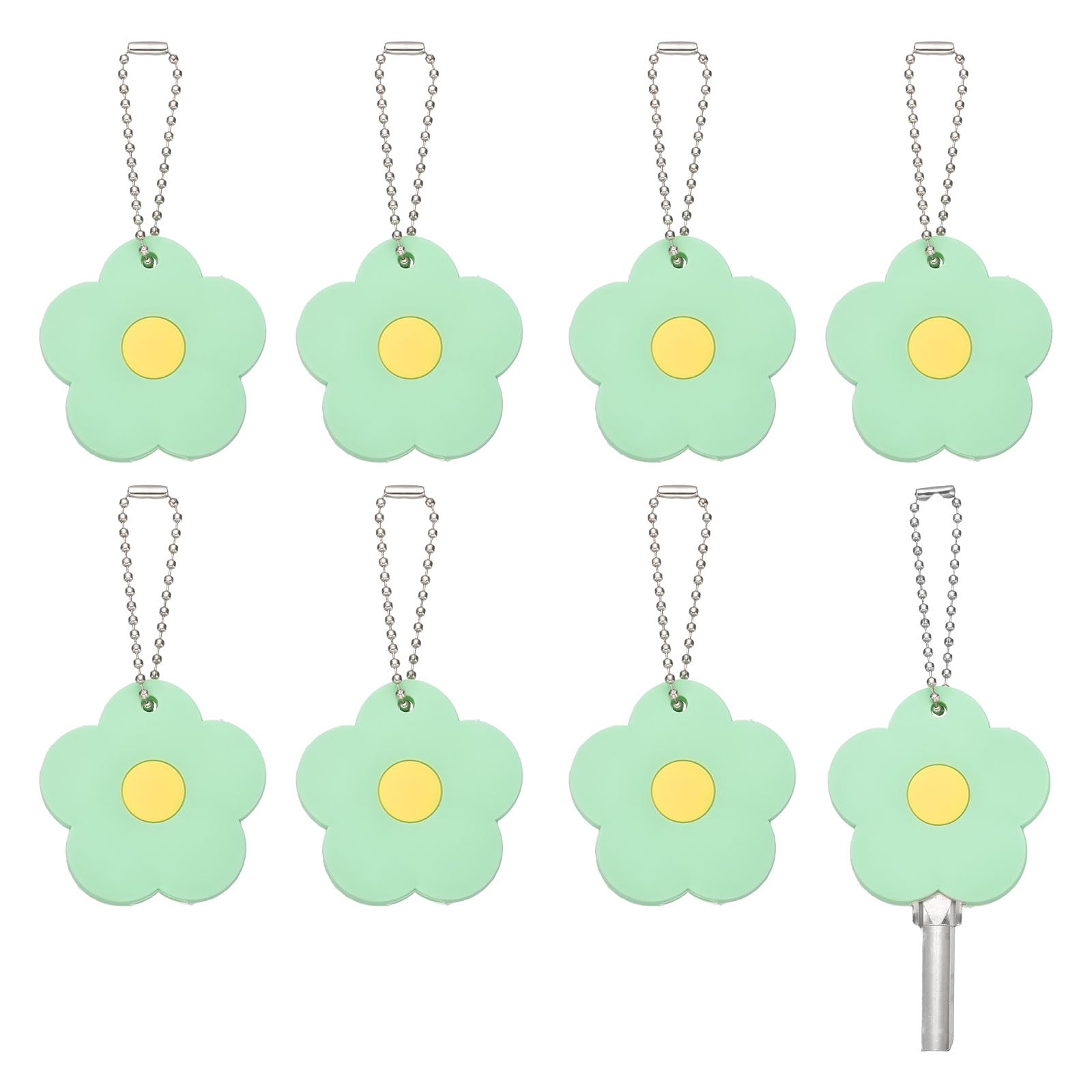 PATIKIL Key Covers Caps for 1.26" Flat,Green,8Pcs