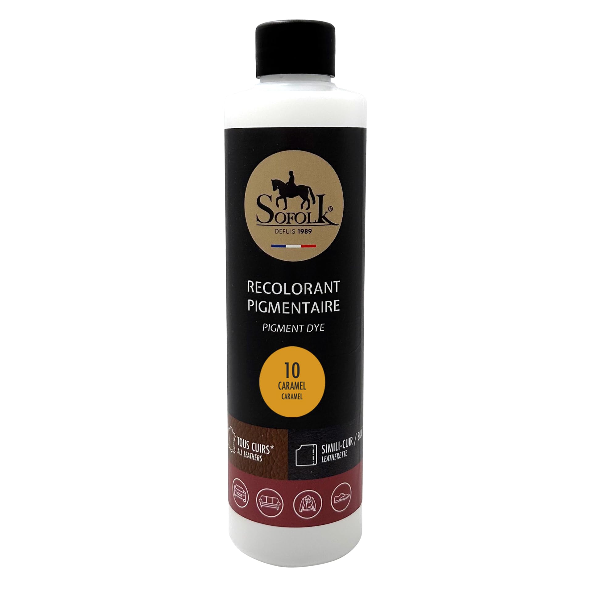 Sofolk - Pintura Cuero/Polipiel - Recoloración para cuero dañado, rayado, arañado, descolorido - Volante de coche, asiento de coche, sofá, zapatos - 125ml - 00-WHITE — view 21