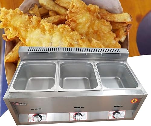 Miniatura 2 de Freidora comercial de gas de encimera de 12L, GLP de propano, calentador de alimentos de acero inoxidable para supermercados, hoteles, comedores,