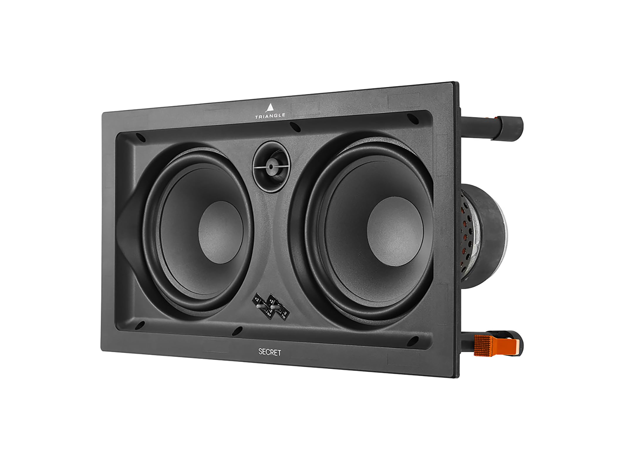 Triangle - Secret LCR7 - Enceinte encastrable Murale - 140W - 2 x Haut-parleurs 17 cm –Tweeter Orientable - Musique & Home-Cinéma Frontale/Centrale/Surround - 403 x 227 x 90 mm (Pièce)