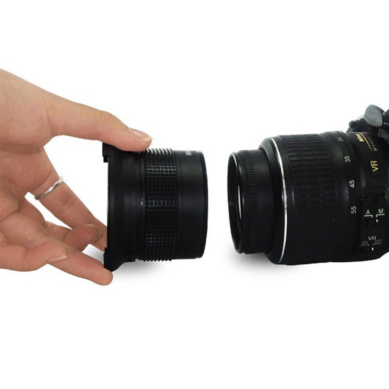 Obiettivo grandangolare 0,35x 52mm con obiettivo parziale professionale per fotocamera per farfalle e fiori