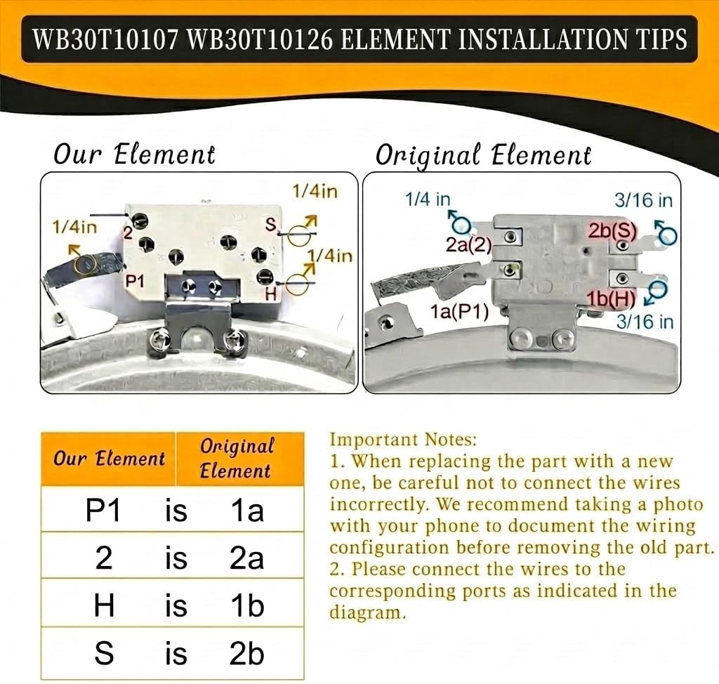 STELPART 12" WB30T10107 WB30T10126 Triple Radiant Surface Element for GE