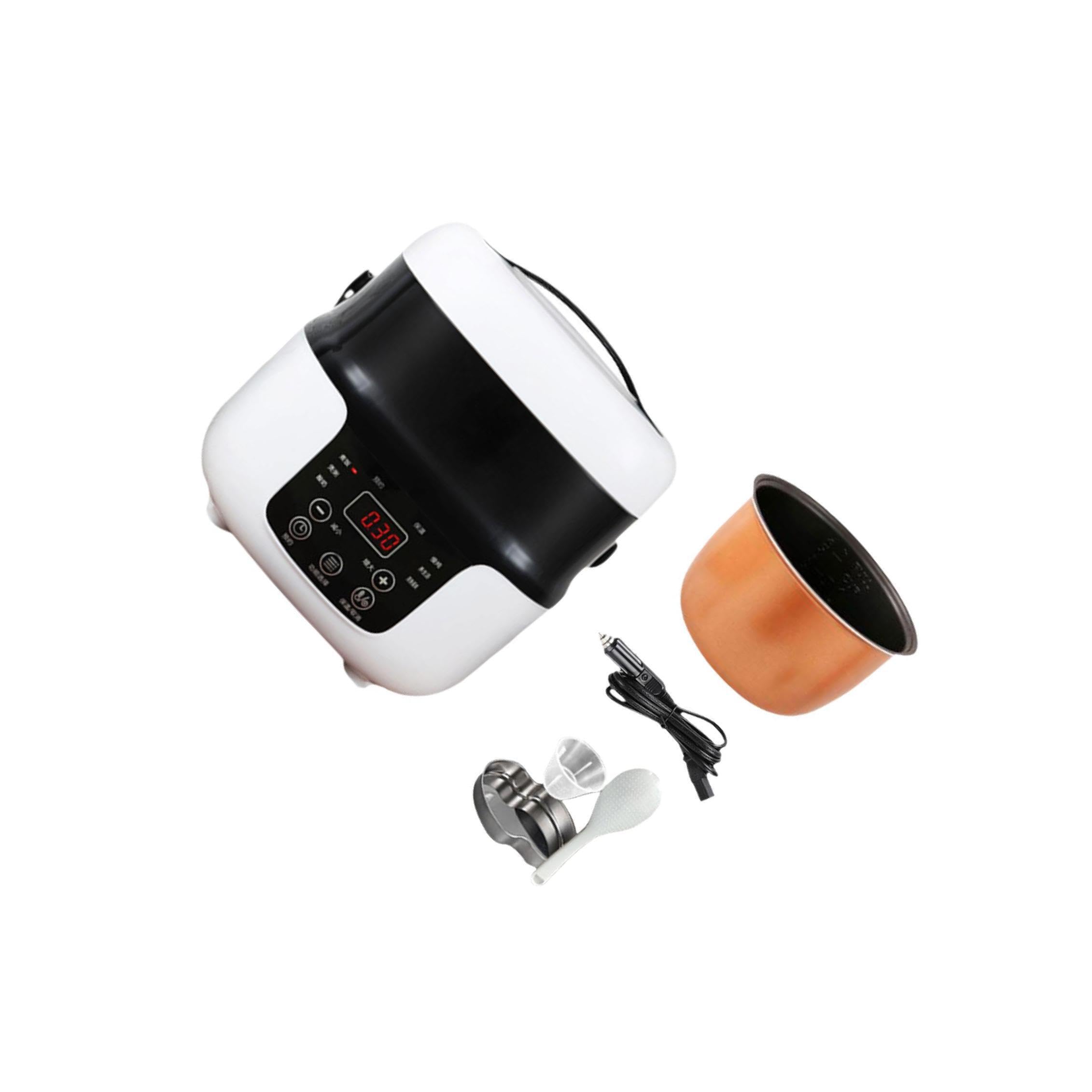 Cuociriso Multicooker Soluzioni di cottura portatili Cuociriso elettrico per auto per viaggiatori per gustare pasti deliziosi in qualsiasi momento Funzione di cottura del