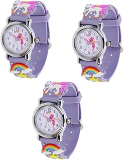 3 Peças Relógio De Desenho Animado Infantil Presentes Para Estudantes Relógio Infantil Presente Para Meninas Relógios Infantis Para Meninas De 3 Anos Presente Para Meninas Relógio