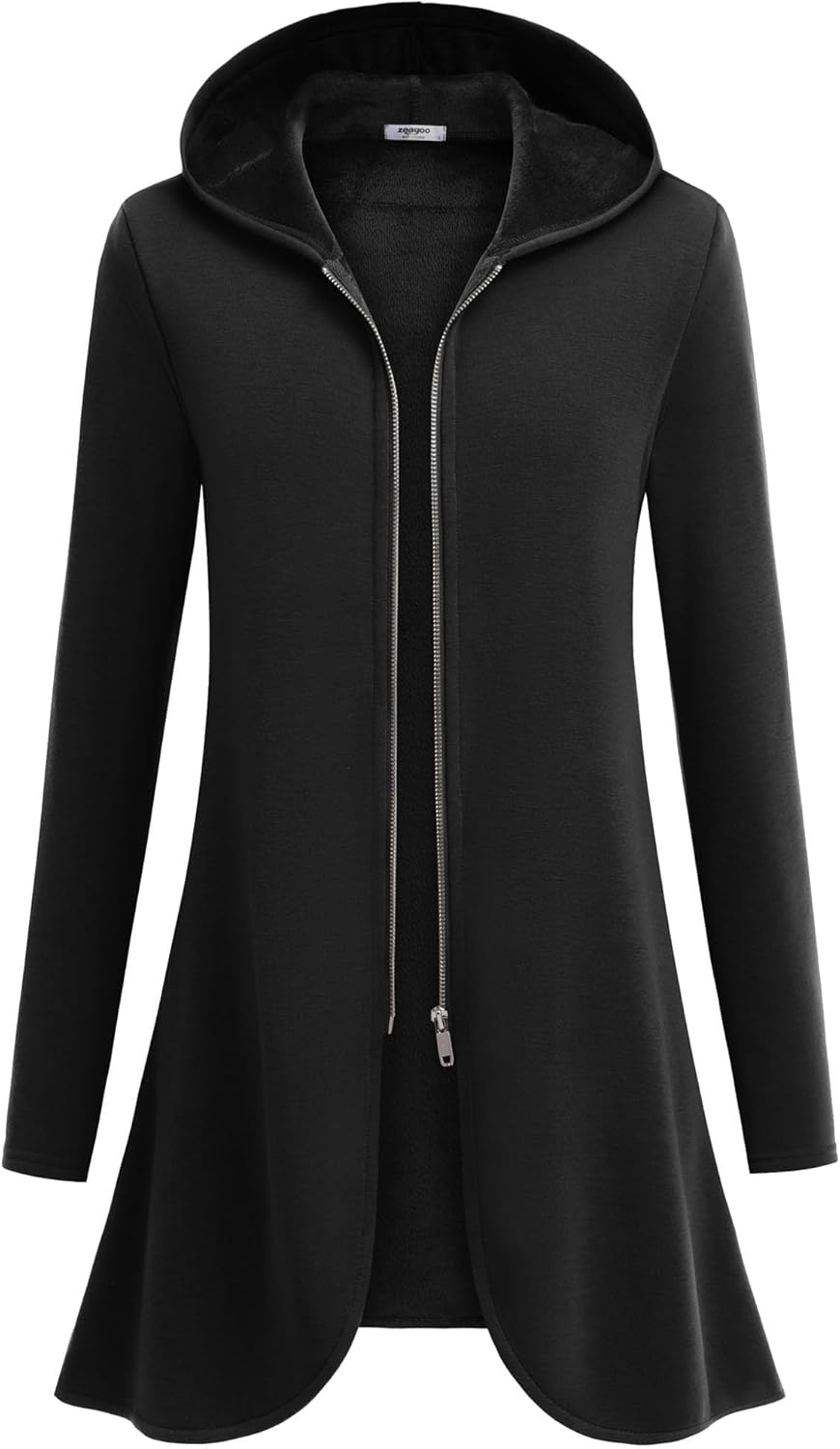 Zeagoo Women’s Fall Jacket 2025 Zip Up Hoodies Long Sleeve Long Tunic Sweatshirts Oversized Fleece Casual Coat with Pocket