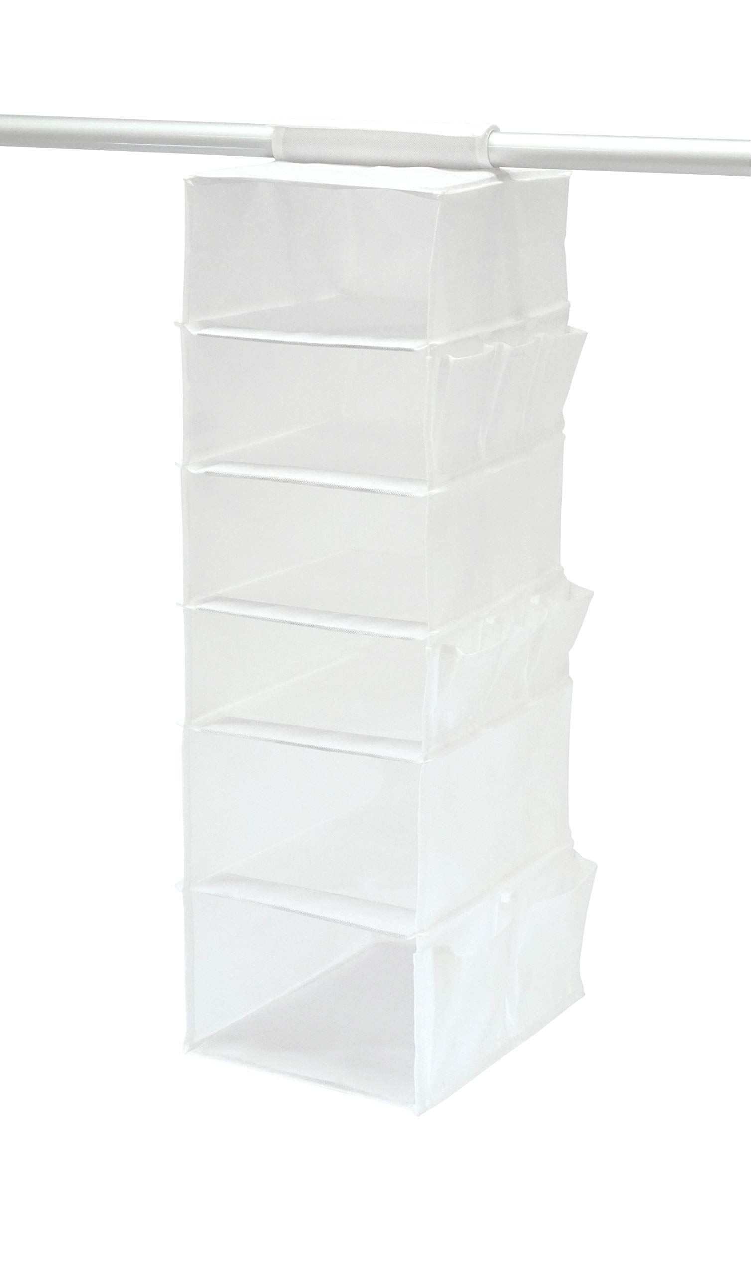 Towa Sangyo 85695 MSC Storage Rack, 6 Tiers, Hanging Storage, Closet, White, for Clothes and Accessories