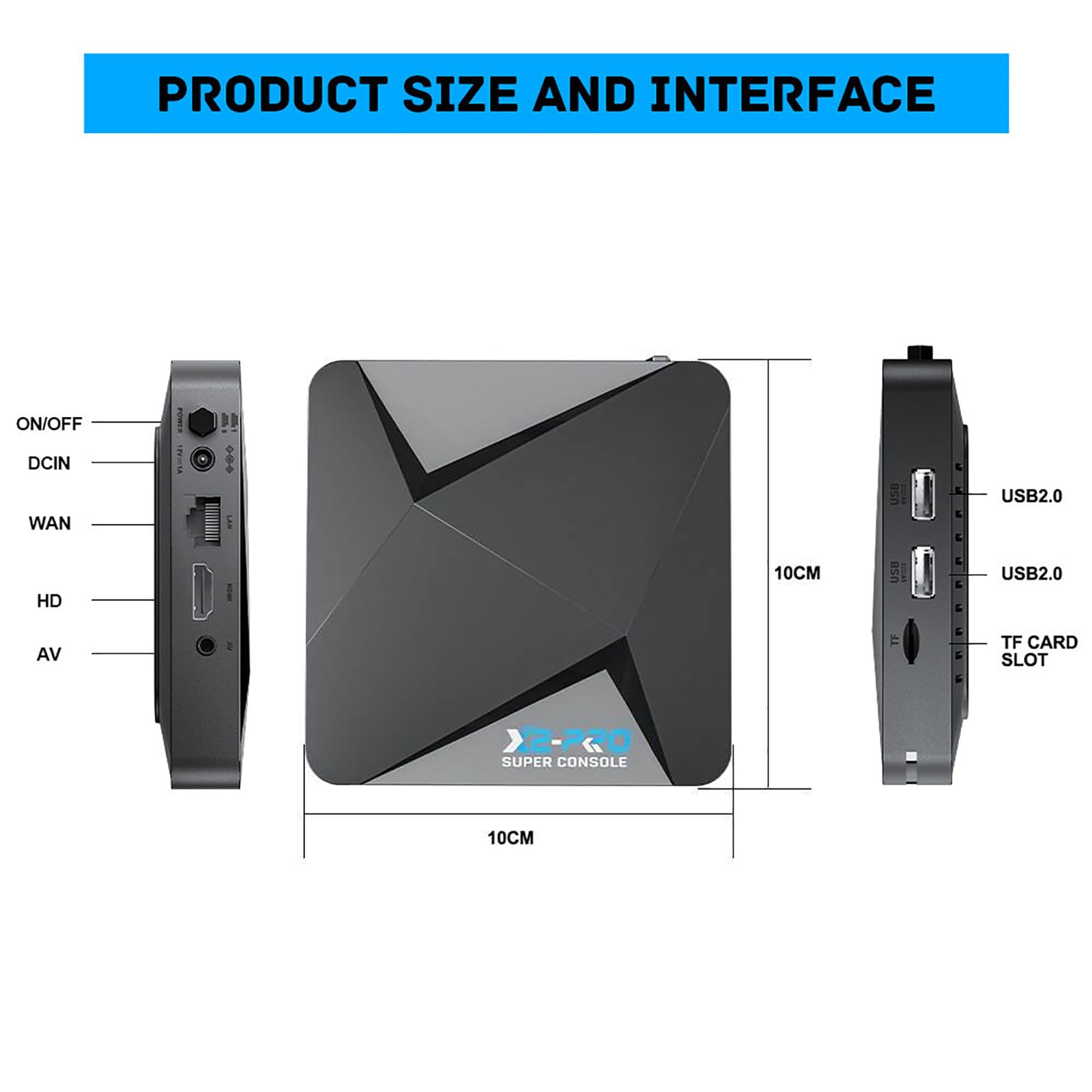 THREMA Console di Gioco retrò da 256 GB con oltre 117.000 giochi integrati, sistema di console per videogiochi con 2 controller wireless, per uscita TV 4K HD/AV