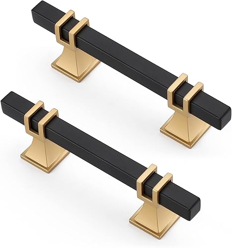 Miniatura 1 de Lepatape Paquete de 10 manijas negras de gabinete de 3 pulgadas color negro mate, manijas negras para gabinetes de cocina de 2.992 in, tiradores