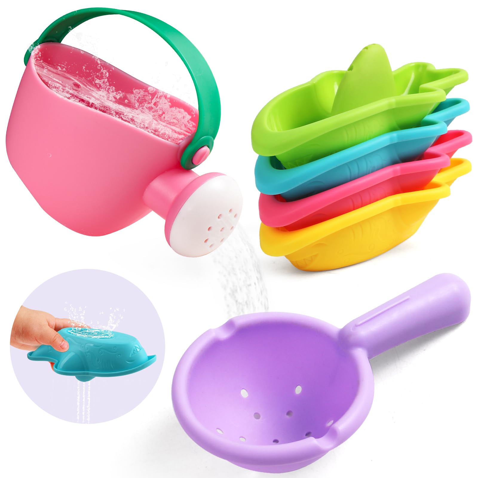 Toddler Bath Toys for Kids Ages 1-3 6 PCS Bath Toys for Babies12-18 Months Bathtub Toys for Kids Pool Toys Water Toys for 1 2 3 4 5 6 Years Old Girls Boys