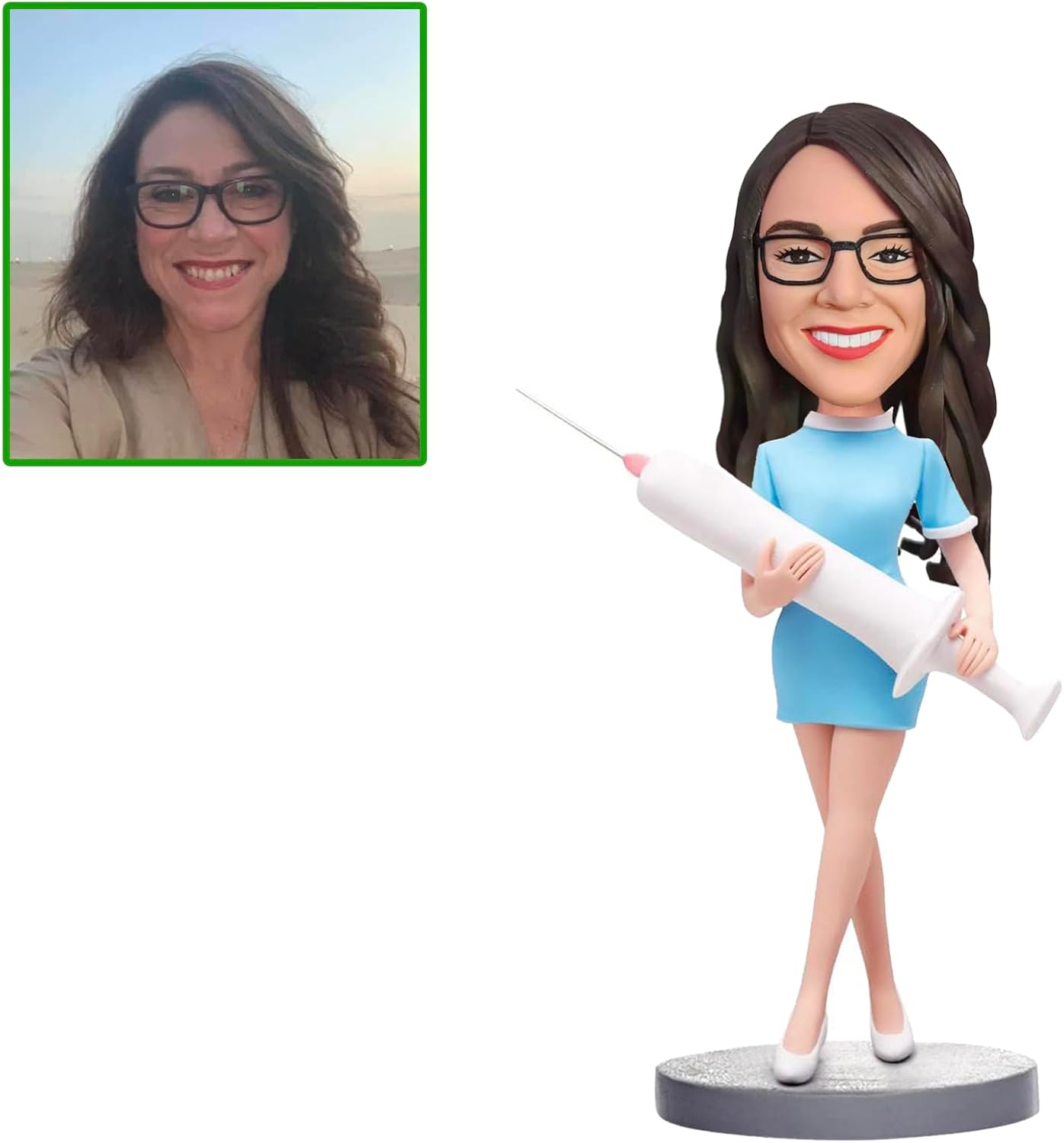 Custom Bobble-Heads Figurine Customized Doll. Elite Female Lawyer Custom Bobble Head, Custom Personalized Unique Handmade Bobbleheads Figurine,Action Figure Based on Your Photo.