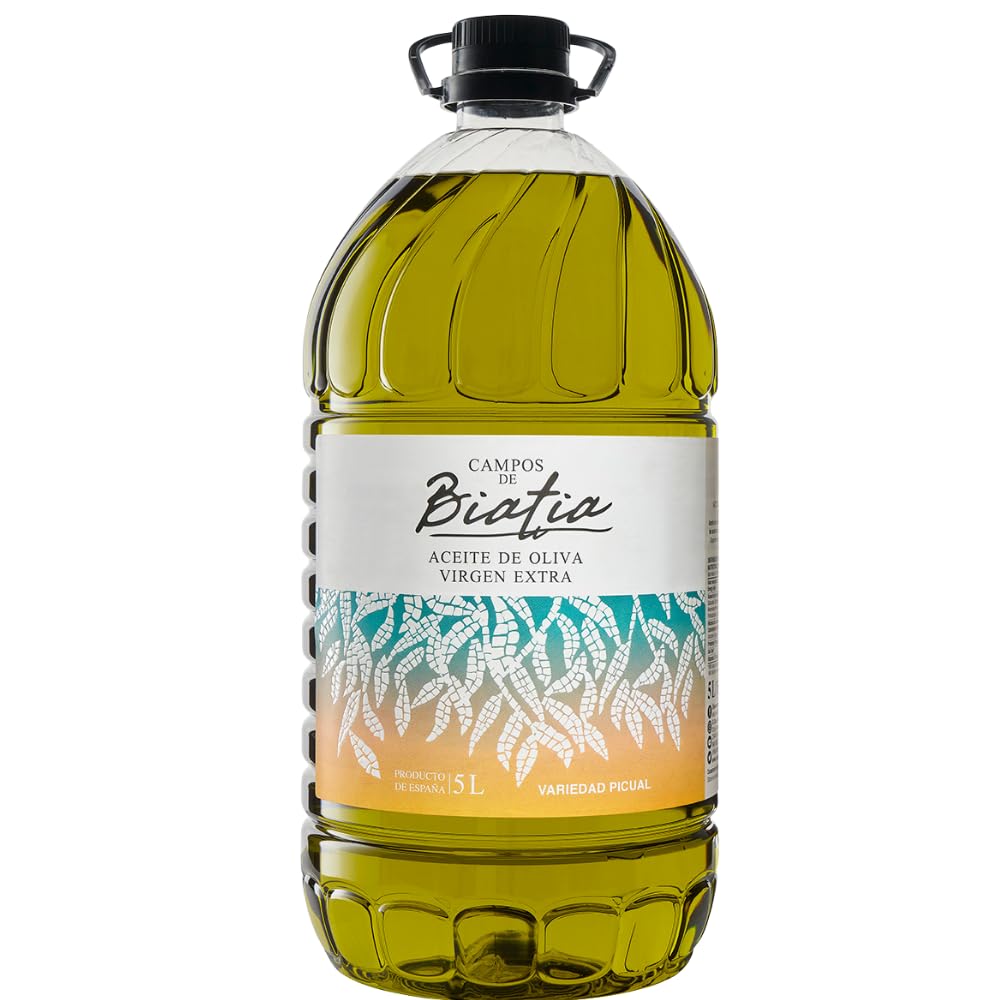 Aceite de Oliva Virgen Extra 5 Litros Picual de Jaén | AOVE 100% Andaluz Premium | Garrafa Familiar Producto de España | Sabor Intenso Ideal para Cocinar - Freír y Tostadas (1, 5 Litros (1 Garrafa))