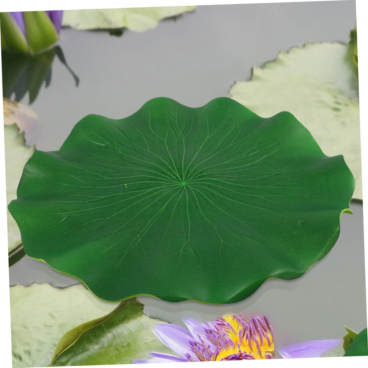 HANABASS 10 Stck. Teiliges Schwimmende Lotusblätter aus Eva Realistische Teichdekoration für Gartenteich Aquarium und Fischbecken Leicht und Vielseitig für DIY und Partygestaltung