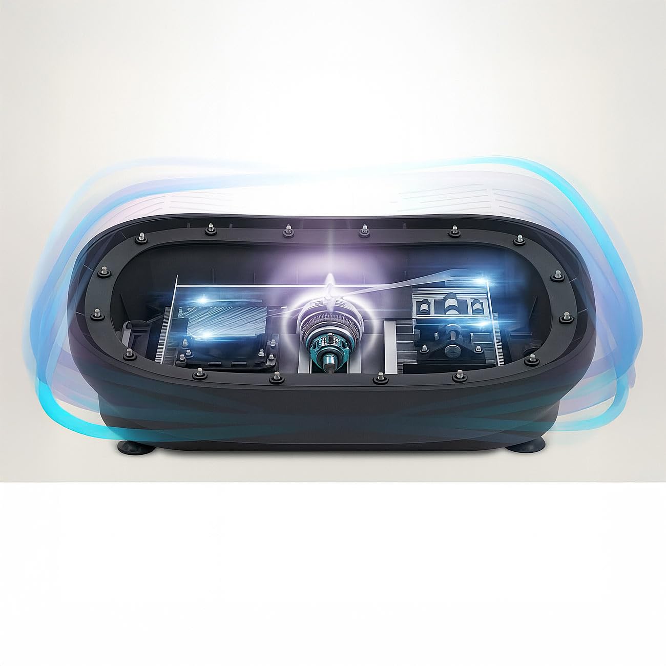 Newgen Medicals Heimtrainer: Vibrationsplatte mit 180 Stufen, LED-Display, Bluetooth & Lautsprecher (Fitness-Vibrationsplatte, Muskeltraining, Musik)