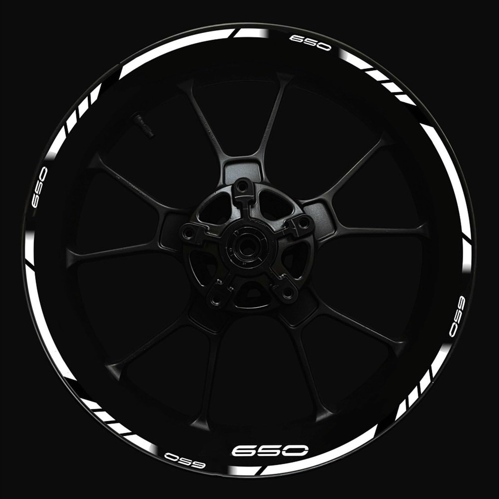 Motorcycle Wheel Sticker Inner Rim Reflective Protection Decal for Kawasaki Z650 Stickers Decorative(Color11)