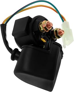 MUCKLILY Relé De Arranque De La Motocicleta Válvula Solenoide Pieza Solenoide Eléctrico Metal Negro