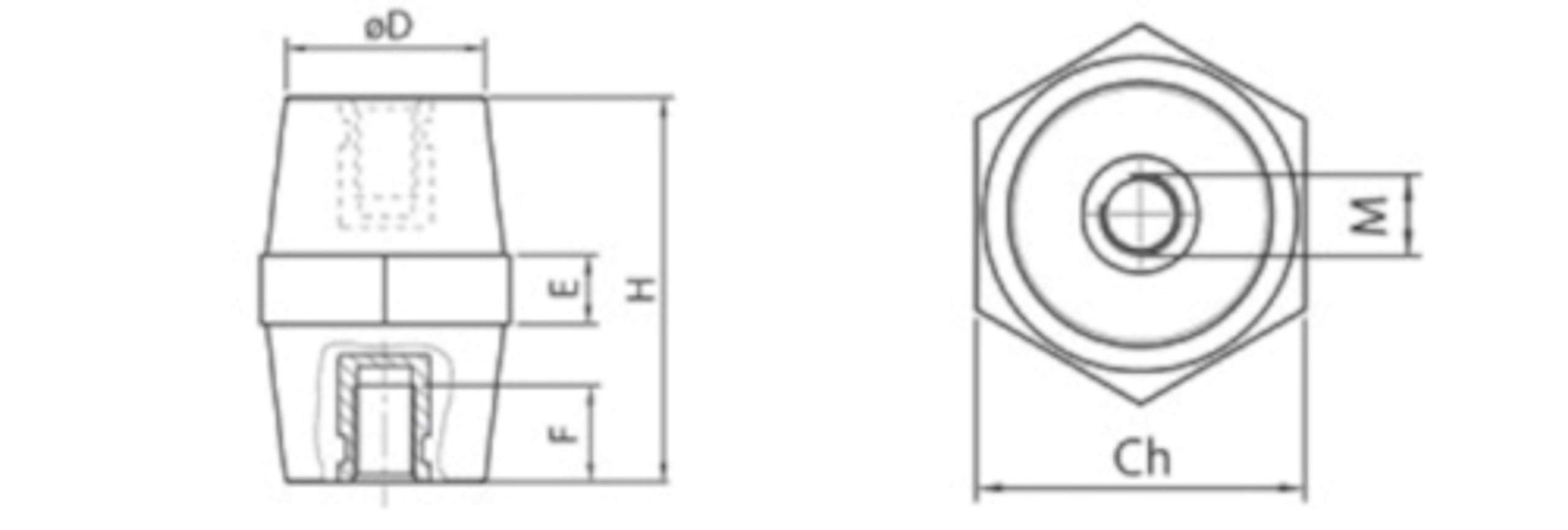 Isolateurs M12 rouge 50x50mm Isolateur de broche en résine polyester support de barre omnibus auto-extinguible 5 pièces