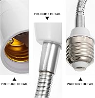 Vista 3 de Extensor de enchufe de luz flexible E27/Extensor de bombilla ajustable para accesorios de iluminación del hogar/Soporte de enchufe de luz LED, etc.