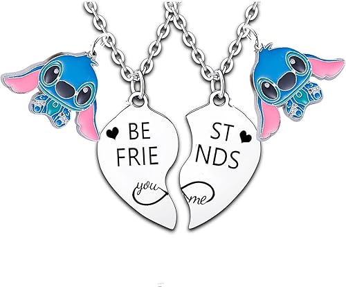 Waeceip 2 collares para mejores amigos, regalos para amigos, bonitos regalos de puntada para amigos, lindo collar, amigos, Navidad, cumpleaños,