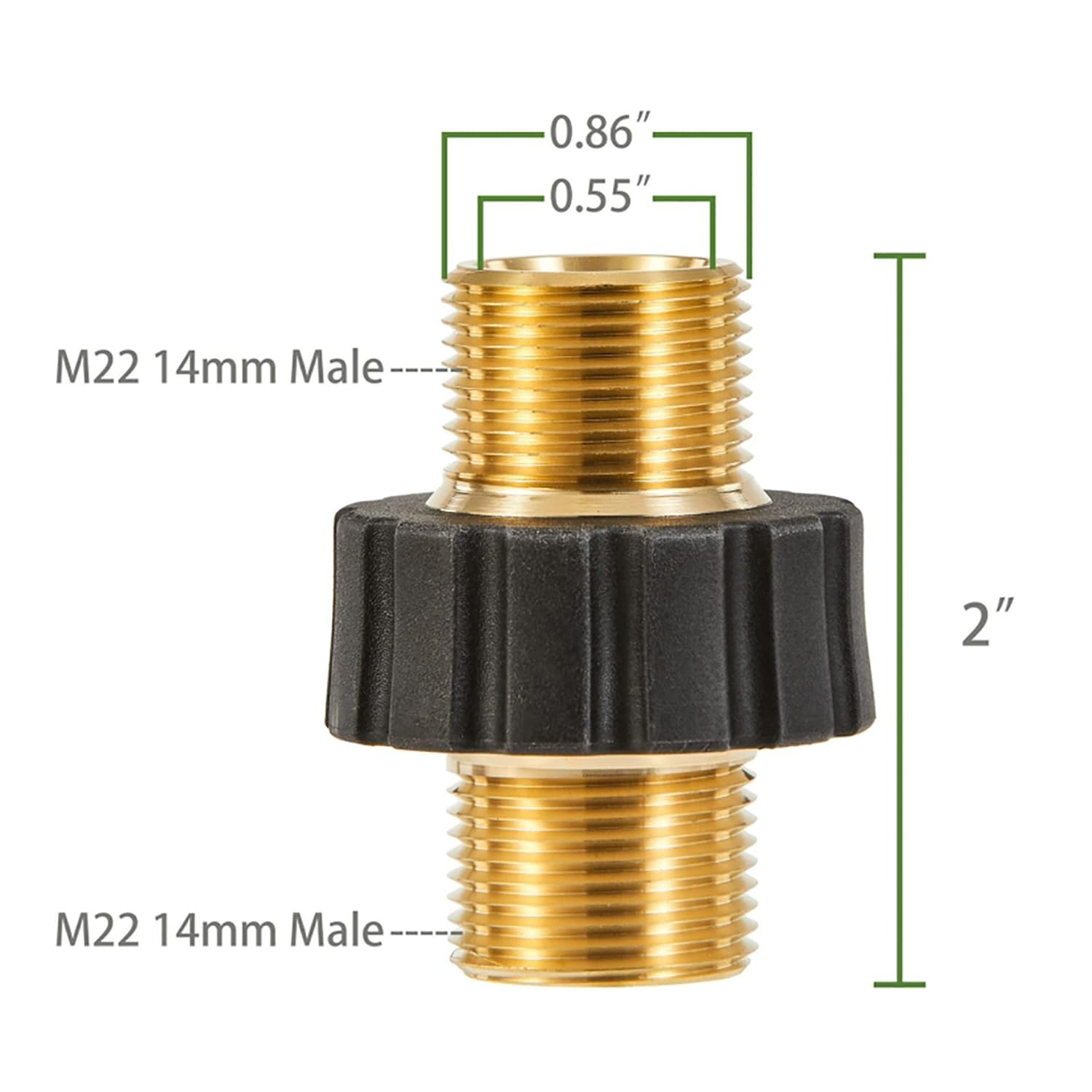 Rallonge De Lance Pour Nettoyeur Haute Pression 38cm - 5 Buses Incluses - Raccord M22-14mm - Acier Inoxydable