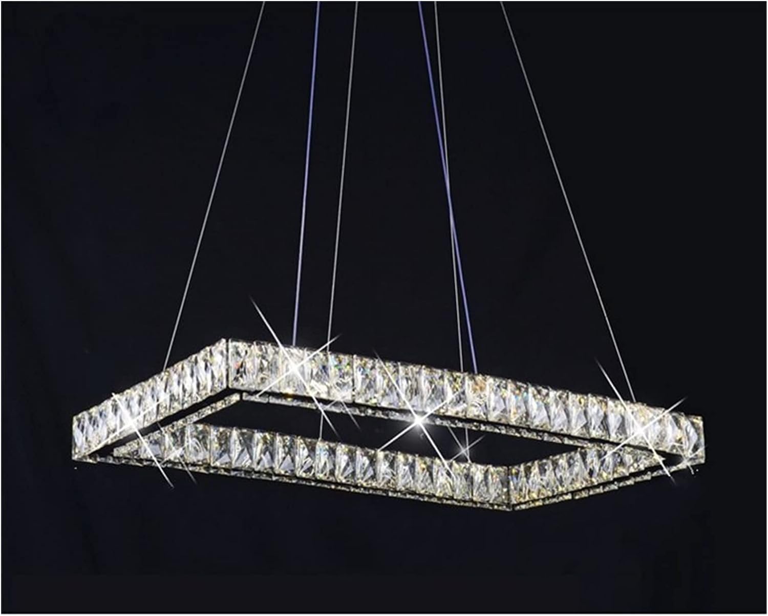 Crystal LED Chandeliers Dimmable APP Control Modern Kitchen Chandelier Lighting Smart Lamp Compatible with Living Room Bedroom Lampadario,Modern Decor Crystal LED Chandeliers Dimmable APP Control Modern Kitchen Chandelier Lighting Smart Lamp Compatible with Living Room Bedroom Lampadario,Modern Decor