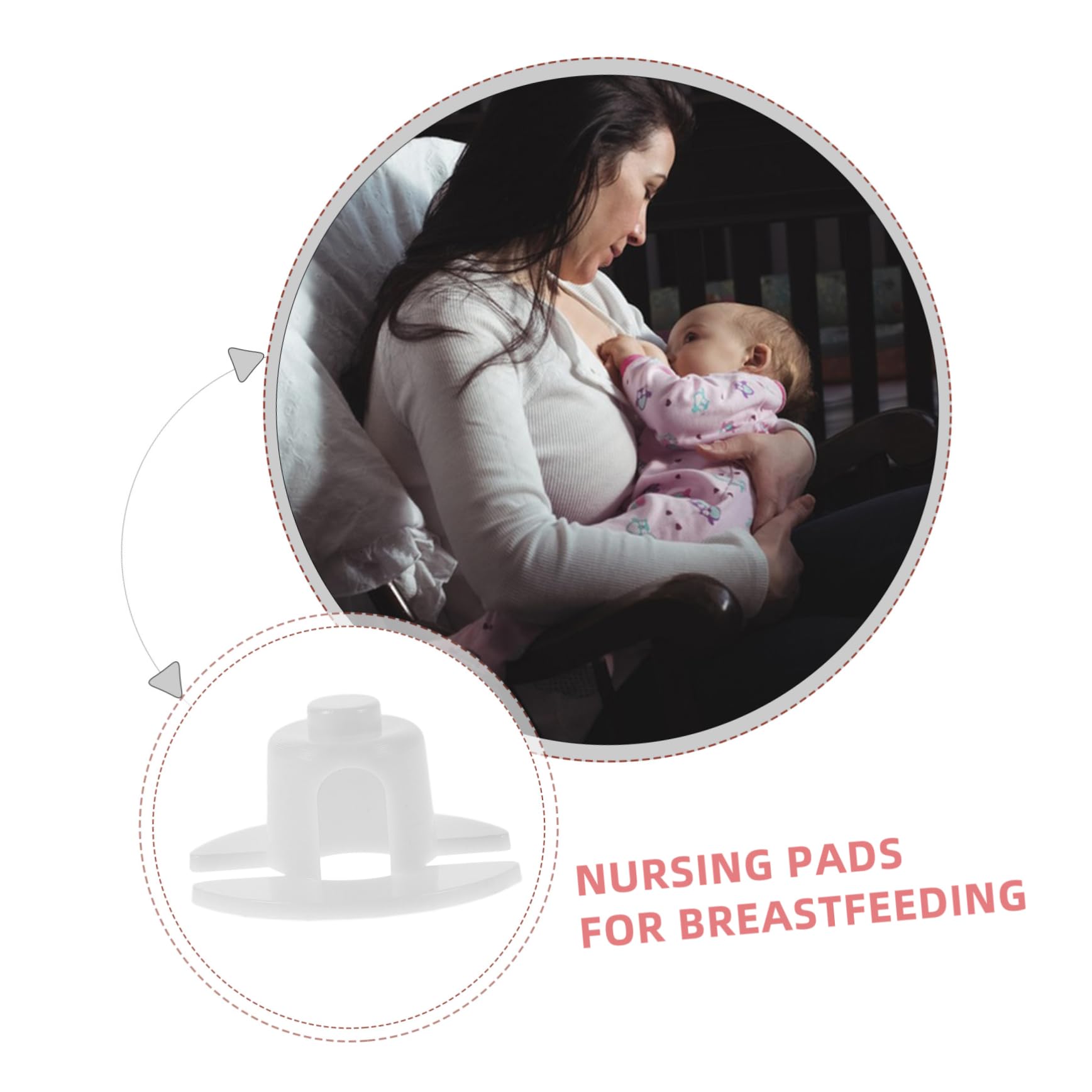 HAPINARY Breastfeeding Gasket 5pcs Breastfeeding Gasket Ring Reusable Nursing Pads Milk Storage Bags for Breastmilk