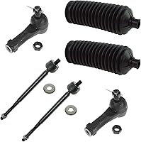 Vista 95 de TRQ Kit de dirección interior y exterior para lado del conductor y del pasajero delantero, con cremallera de dirección y fuelle de piñón compatible