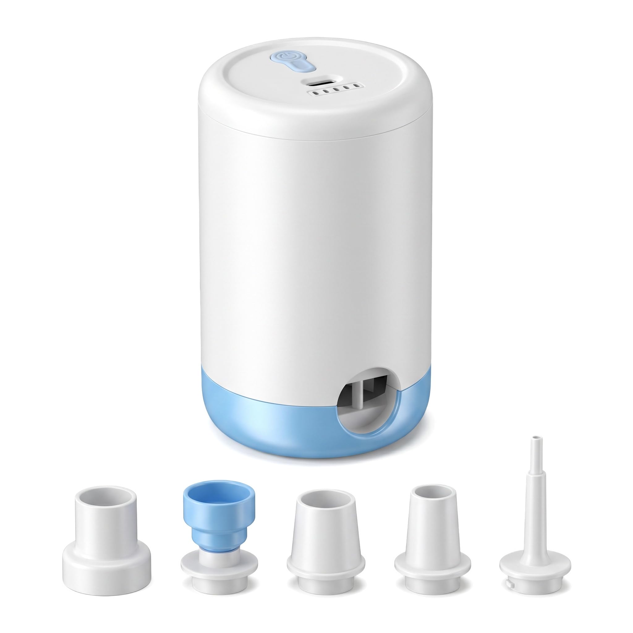 Electric Pump for Inflatables, 5 Nozzles USB Cordless Pool Inflator Pump