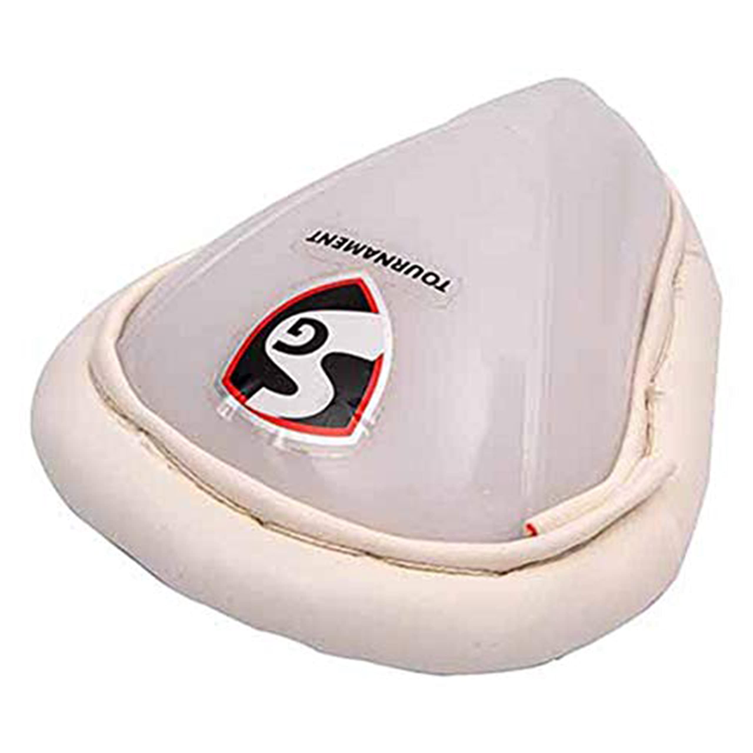 SG Protège-abdominaux Tournament (Blanc, Taille : Jeune) | pour Homme et garçon | Bordure Souple | Protection Guard