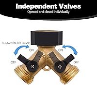 Vista 6 de Paquete de 1/2/4 Divisor de manguera de 2 vías, para conector de manguera de 3/4", con arandelas de goma y cintas