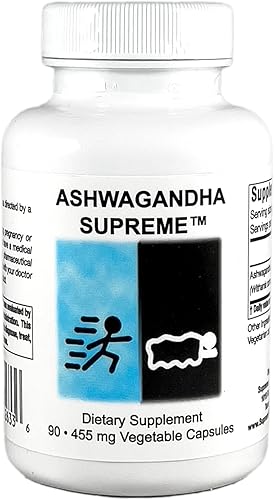 Supreme Nutrition Ashwagandha Supreme 90 cápsulas puras de 500 mg  1500 mg por porción