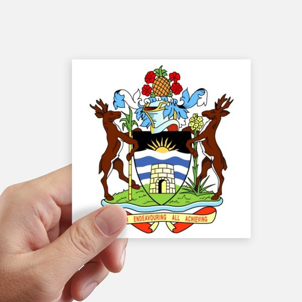 Sticker Antigua-et-Barbuda 10 cm pour masquer rayures valise et PC portable