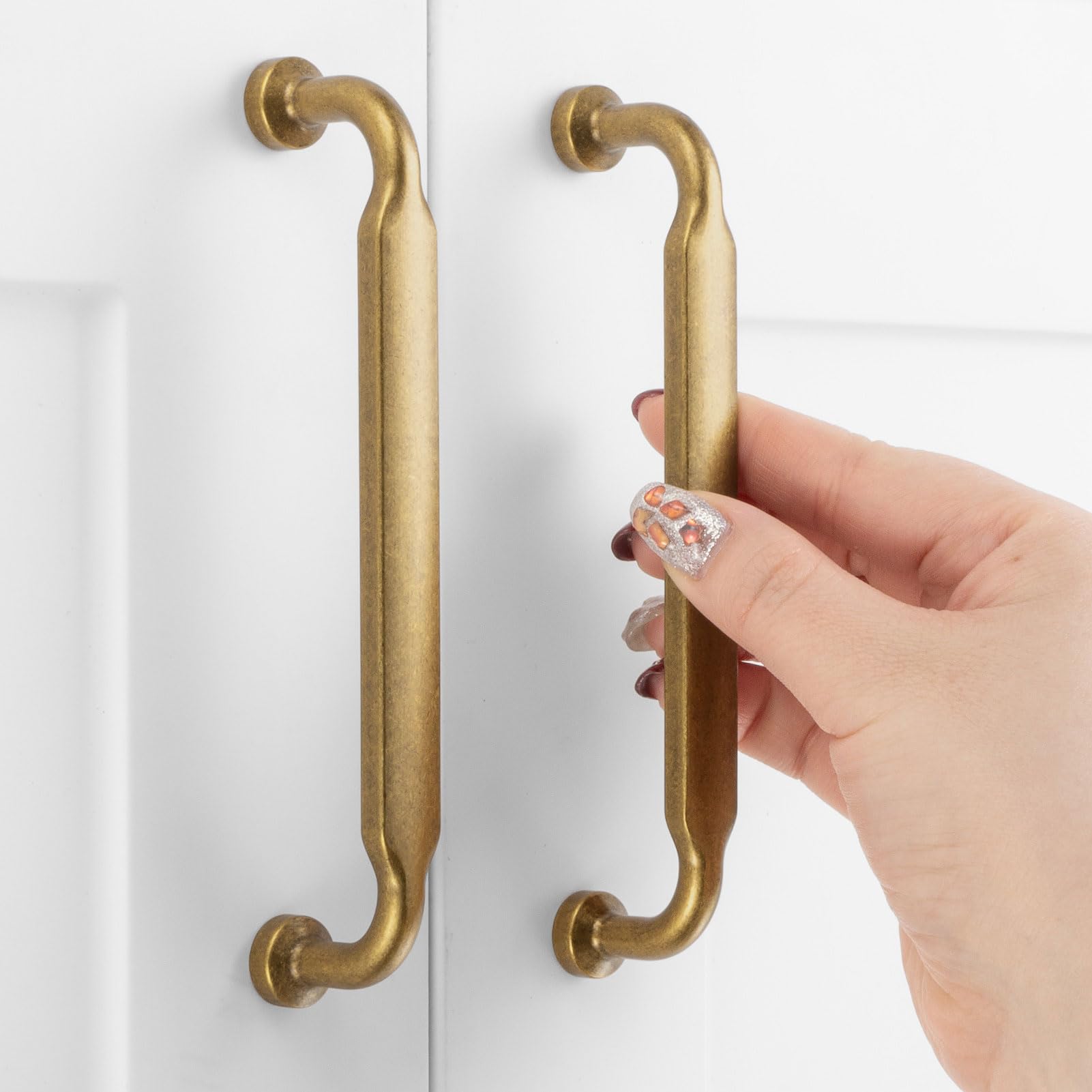 ASKANO 5-Inch Antique Brass Cabinet Pulls