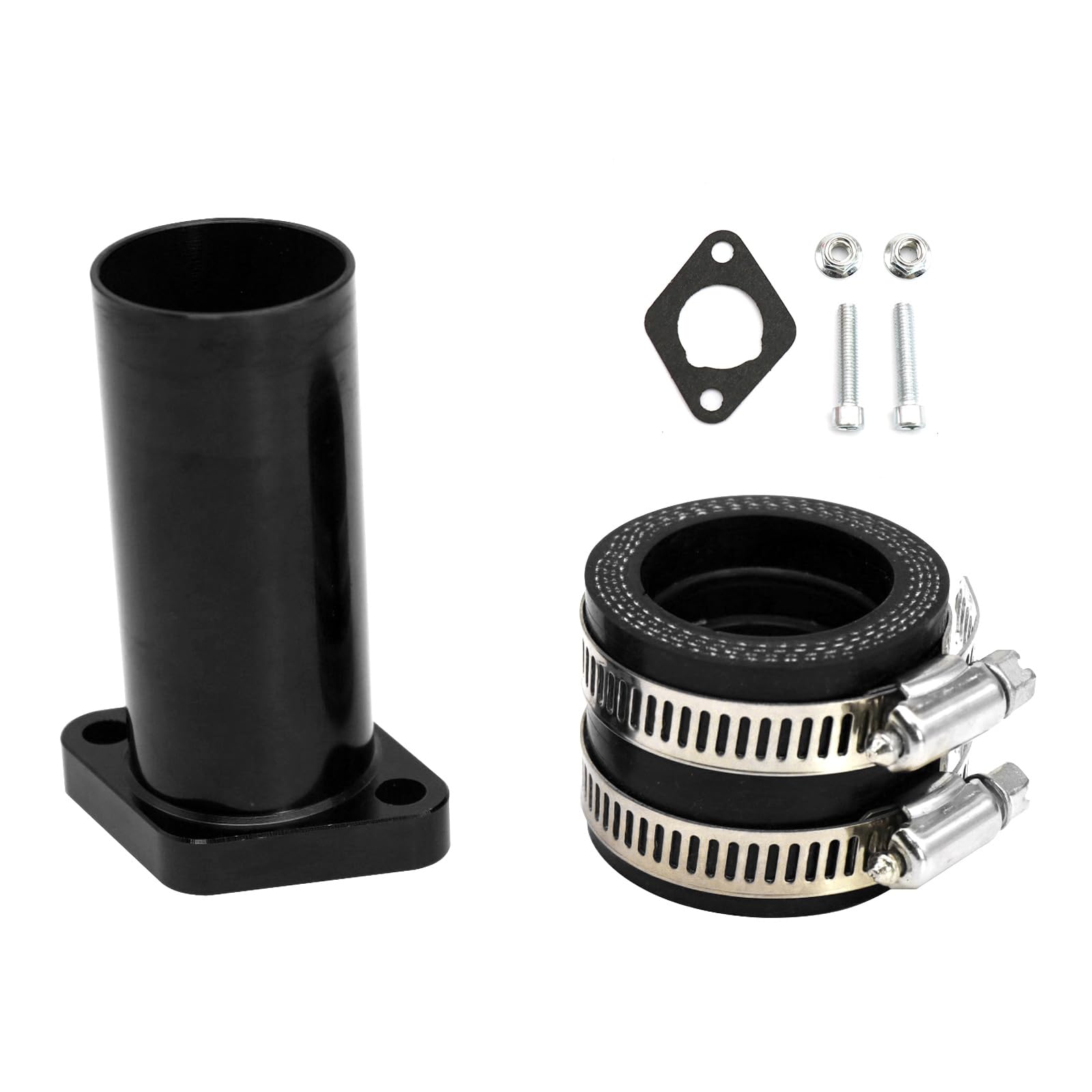 Adaptateur collecteur d'admission moto avec pipe caoutchouc 35mm pour remplacement direct