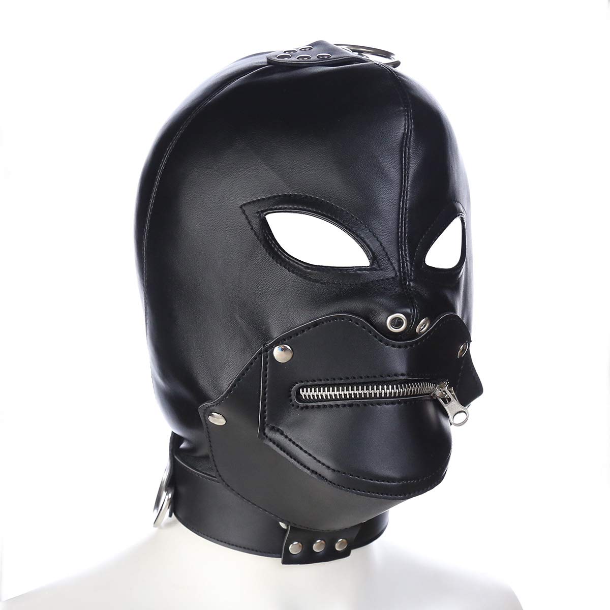 Maschera in pelle - Taglia unica per cosplay, feste e club
